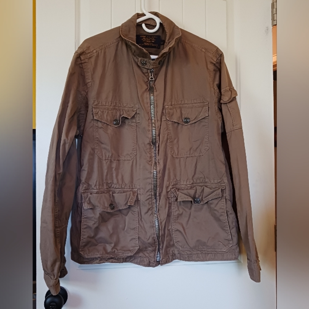 J. Crew A22 Military Jacket. Size Large Tall (Beige/Light Brown)